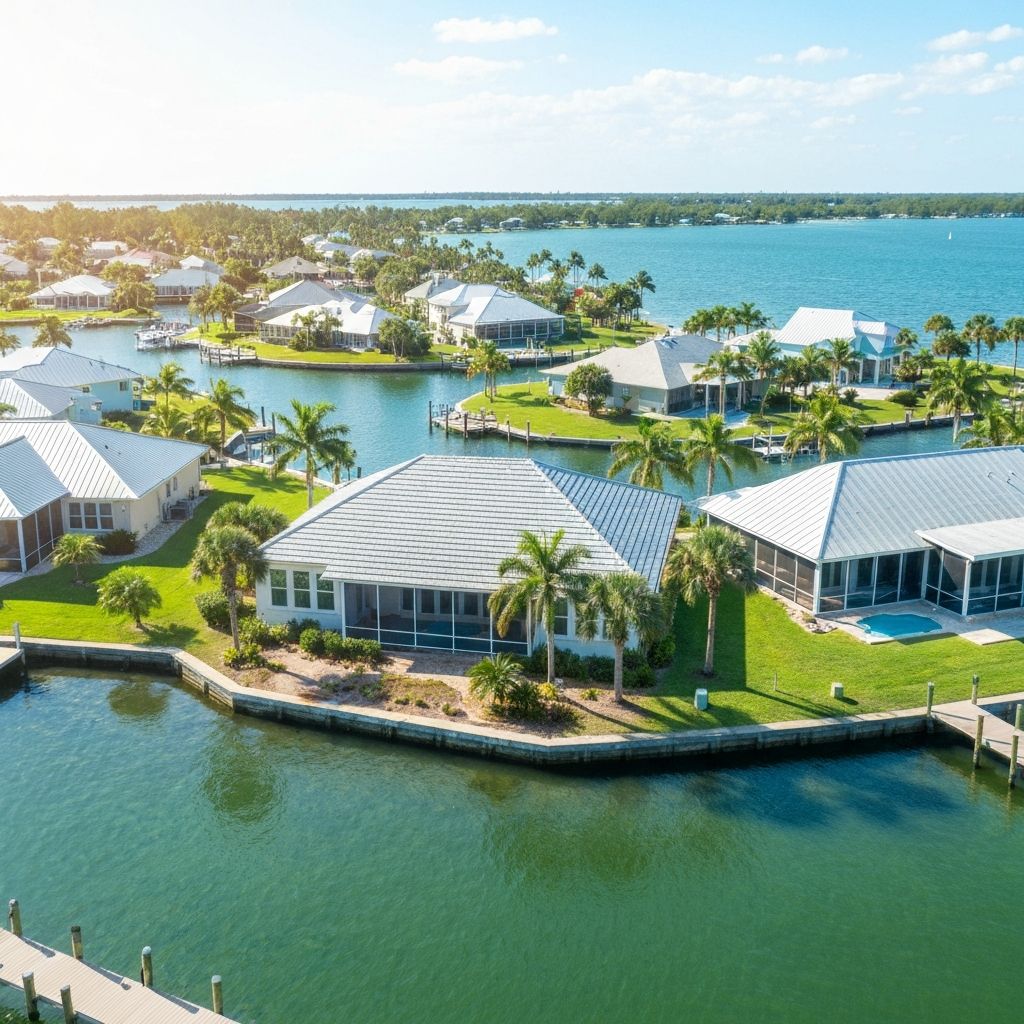Waterfront homes in Hudson and Gulf Harbors, Florida